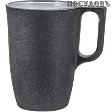 Luminarc Loft Stony L0991 кружка, 320 мл, стекло упрочненное, черный мрамор, Франция