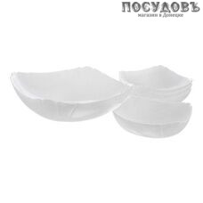 Luminarc Lotusia J3189 салатники в наборе, стекло упрочненное, цвет белый мм, Франция, в упаковке 5 пр.