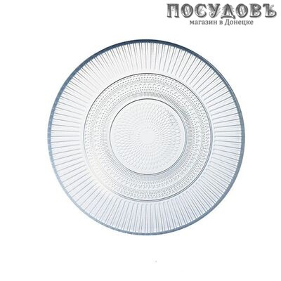 Luminarc Louison L6084 тарелка обеденная, стекло упрочненное, цвет прозрачный, Ø270 мм, Франция 1 шт.