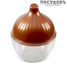 Мартика Люмици С588 контейнер для лука с крышкой, цвет коричневый, Ø90×112 мм, полистирол