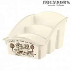 Phibo 431212218 емкость для специй, 3 секции, 223×150×120 мм, полипропилен, цвет бежевый