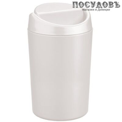 Бытпласт 431201116 контейнер для мусора, полипропилен, Ø105×h200 мм, 1,25 л, цвет белый
