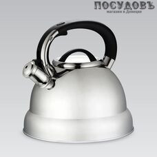 Maestro MR-1332L чайник со свистком, 4,0 л, сталь нержавеющая, капсульное дно
