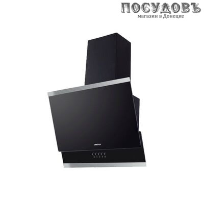 Centek CT-1828-60 Black Inox вытяжка кухонная наклонная, сталь нержавеющая, ширина 595 мм, 123 Вт, черный