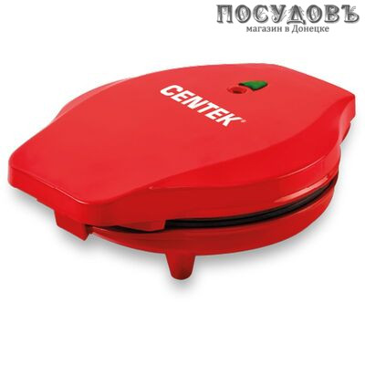 Centek CT-1441 вафельница электрическая Ø200 мм, 700 Вт, конус для вафли, цвет красный