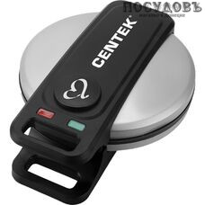 Centek CT-1449 вафельница электрическая Ø187 мм, 1000 Вт, цвет металлик с черным