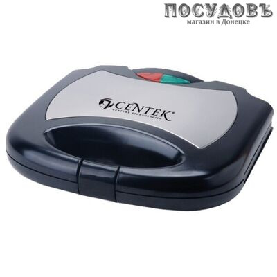 Centek CT-1448 сэндвичница-гриль 226×148 мм, 800 Вт, цвет металлик с черным
