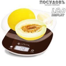 Centek Шоколад CT-2456 весы кухонные с чашей, 225×200 мм, до 7,0 кг, цвет коричневый, гарантия 1 год