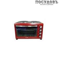 Optima ОH-423 Bl/R электрическая печь отдельностоящая 3200 Вт 42 л, без гриля, 2 конфорки, черно-красный