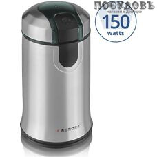 Aurora AU348 кофемолка электрическая, 150 Вт, чаша из нержавеющей стали 50 г, цвет стальной