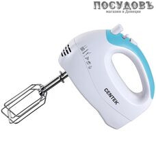 Centek CT-1103 миксер ручной, 175 Вт, 5 скоростей, цвет белый с голубым