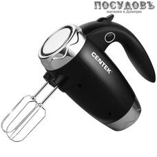 Centek CT-1115 миксер ручной, 350 Вт, 6 скоростей, цвет черный со стальным