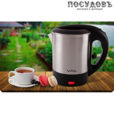 Vail VL-5503 электрочайник, 1500 Вт, 1000 мл, сталь нержавеющая