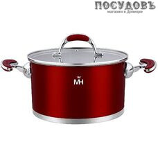 MercuryHaus Turno MC-1669 кастрюля с крышкой 3,5 л, Ø200 мм, сталь нержавеющая 18/10, капсульное дно