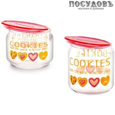 Luminarc Cookies Plano P7804 банка для хранения с крышкой, 500 мл, стекло