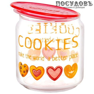Luminarc Cookies Plano P7807 банка для хранения с крышкой, 750 мл, стекло