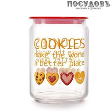 Luminarc Cookies Plano P7810 банка для хранения с крышкой, 1000 мл, стекло