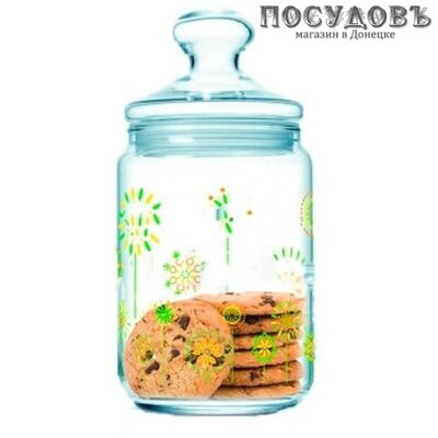 Luminarc Cotton Flower Q4104 банка для хранения с герметичной крышкой, 1000 мл, стекло