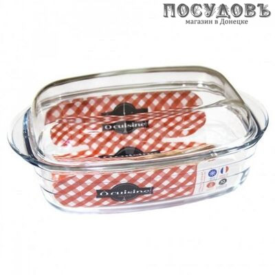 O Cuisine 466AC00/1043 утятница с крышкой, стекло жаропрочное, 6500 мл, 2 пр.