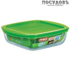 Pyrex 216P000/5045ST форма для запекания с пластиковой крышкой, стекло жаропрочное, 2600 мл, 2 пр.