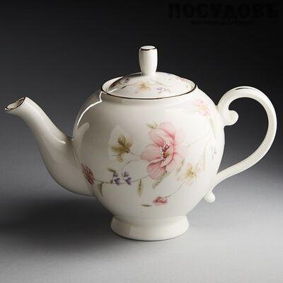 Beatrix МН003R чайник заварочный белый с рисунком Сан-Марино, фарфор, 700 мл