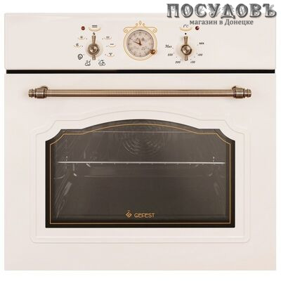 Gefest ЭДВДА 602-02 К64S духовой шкаф электрический, кремовый с рисунком ретро