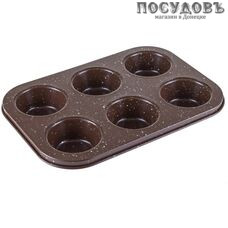 HITT Choco H-CH-115 форма для выпечки кексов, сталь углеродистая, антипригарное покрытие, 245×170 мм