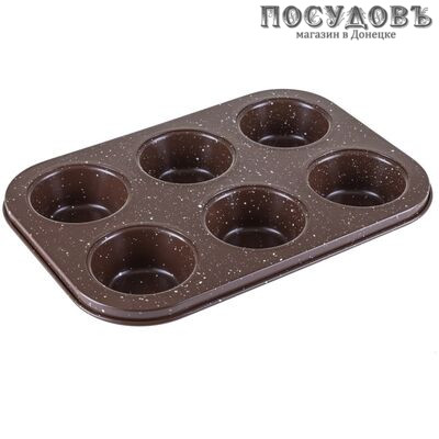 HITT Choco H-CH-115 форма для выпечки кексов, сталь углеродистая, антипригарное покрытие, 245×170 мм