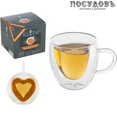Leonord Aroma 103490 кружка с двойными стенками, 300 мл, боросиликатное стекло, цветная коробка 1 шт.