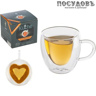 Leonord Aroma 103490 кружка с двойными стенками, 300 мл, боросиликатное стекло, цветная коробка 1 шт.