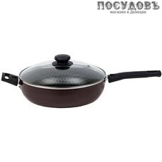 Калитва Кружево 60692634 сотейник с крышкой Ø260×75 мм, алюминий, антипригарное покрытие, съемная ручка