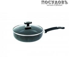 Калитва Black Stone 3862435 сотейник с крышкой Ø240×62 мм, алюминий штампованный, мраморное покрытие Teflon Infinity