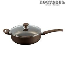 Калитва Престиж 2862639 сотейник с крышкой, Ø260×75 мм, алюминий штампованный, антипригарное покрытие