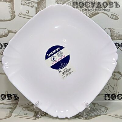 Luminarc Lotusia h1372 тарелка обеденная, стекло упрочненное, 255×255 мм, Франция 1 шт.