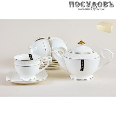 Коралл Снежная королева CPT0111-A чайный сервиз, керамика, в подарочной упаковке 13 пр.