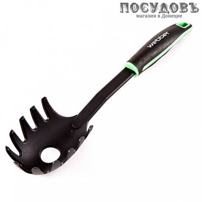 Webber Classic Oregano BE-1159N, ложка для спагетти, 300×65×40 мм, нейлон, цвет черный с зелёным, на блистере 1 шт.