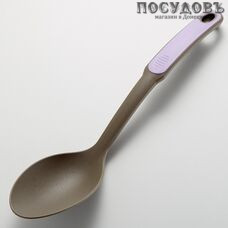 Alpenkok Lavender AK-5245Y, ложка поварская, 305×65 мм, нейлон, цвет черный с лавандовым, на блистере 1 шт.