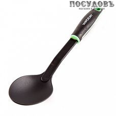 Webber Classic Oregano BE-1158N, ложка поварская, 326×65×50 мм, нейлон, цвет черный с зелёным, на блистере 1 шт.