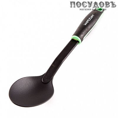 Webber Classic Oregano BE-1158N, ложка поварская, 326×65×50 мм, нейлон, цвет черный с зелёным, на блистере 1 шт.