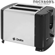 Delta DL-61 тостер на 2 шт, 700 Вт, цвет черный с серым