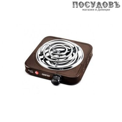 Centek Siberia CT-1508 плита электрическая, 1-конфорочная, 1000 Вт, эмалированное покрытие, цвет коричневый