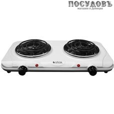 Centek CT-1501 плита электрическая, 2-конфорочная, 2000 Вт, эмалированное покрытие, цвет белый