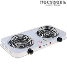 WillMark SP-2020W плита электрическая, 2-конфорочная, 2000 Вт, эмалированное покрытие, цвет белый