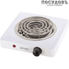 Optima SP-1015 плита электрическая, 1-конфорочная, 1500 Вт, эмалированное покрытие, цвет белый