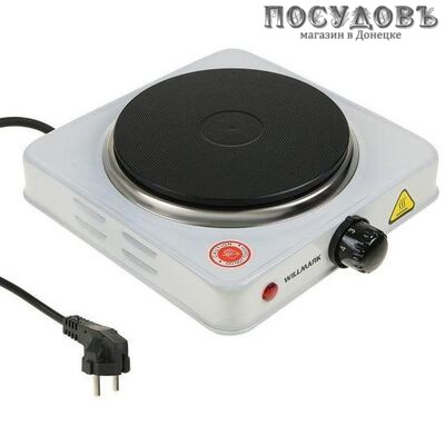 Optima НP-1010W плита электрическая, 1-конфорочная, 1000 Вт, эмалированное покрытие, цвет белый