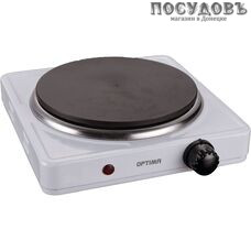Optima НP-1015W плита электрическая, 1-конфорочная, 1500 Вт, эмалированное покрытие, цвет белый