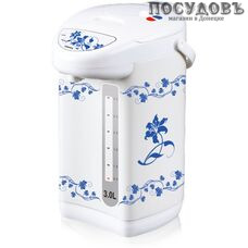 Centek CT-0070-2 термопот 3,0 л, 750 Вт, корпус: сталь, цвет белый с синим узором Centek CT-0070-2 термопот 3,0 л, 750 Вт, корпус: сталь, цвет белый с синим узором