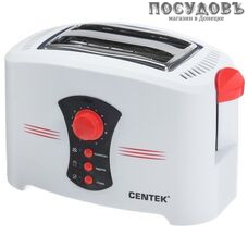 Centek СТ-1426 тостер на 2 шт, 800 Вт, цвет белый Centek СТ-1426 тостер на 2 шт, 800 Вт, цвет белый