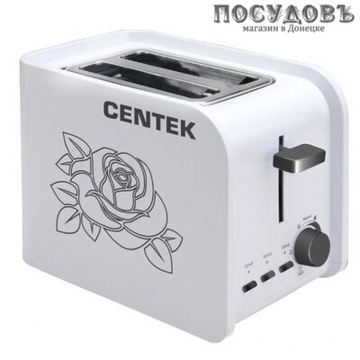 Centek СТ-1427 тостер на 2 шт, 800 Вт, цвет белый