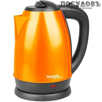 WillMark WEK-1808SS электрочайник, 1800 Вт, 1800 мл, сталь нержавеющая, цвет светло-оранжевый